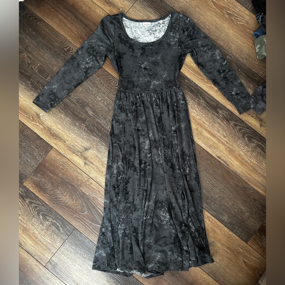 LuLaRoe Charcoal Long Sleeve Dress